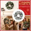 60cm Wreath For Front Door, Artificial Wreath, Realistic Artificial Green Leaves Wreath For Wall, Window