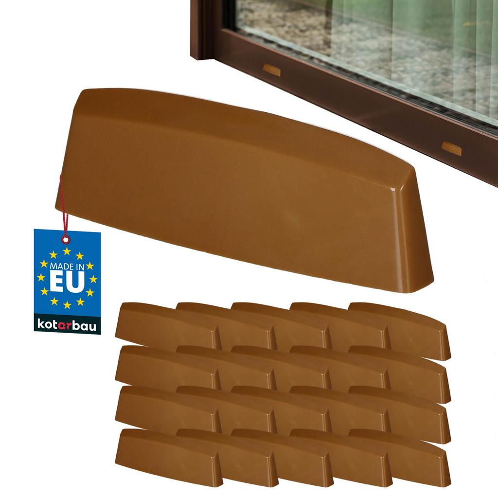 Drainage Cap for PVC Windows Oak Cover 45 MM Set of 20 PCS