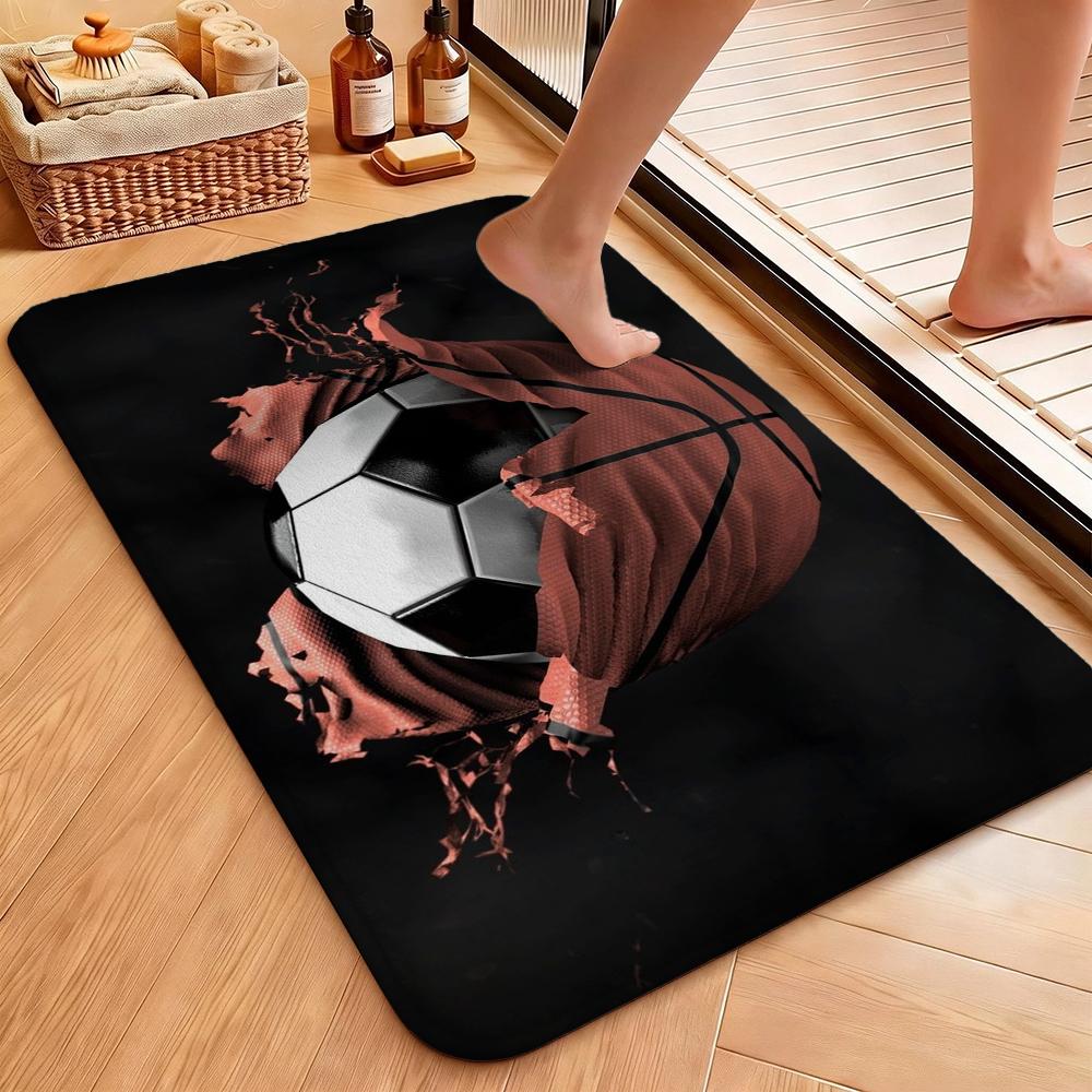 Football Game Patterned Rug Allseason Carpet For Bathroom Kitchen Home Decor New Year Gift