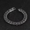 Wielorozmiarowa Vintage Męska Bransoletka Łańcuchowa Cuban Link Punkowa Stal Nierdzewna Męska Opaska na Nadgarstek Bransoletki Bangle Biżuteria Wikingowska
