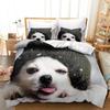 Cute Puppy /pet Dog Bed Cover Single Bedclothes Print Lovely Naughty Animal Beding Sets Full Size Super Microfiber Home Textile