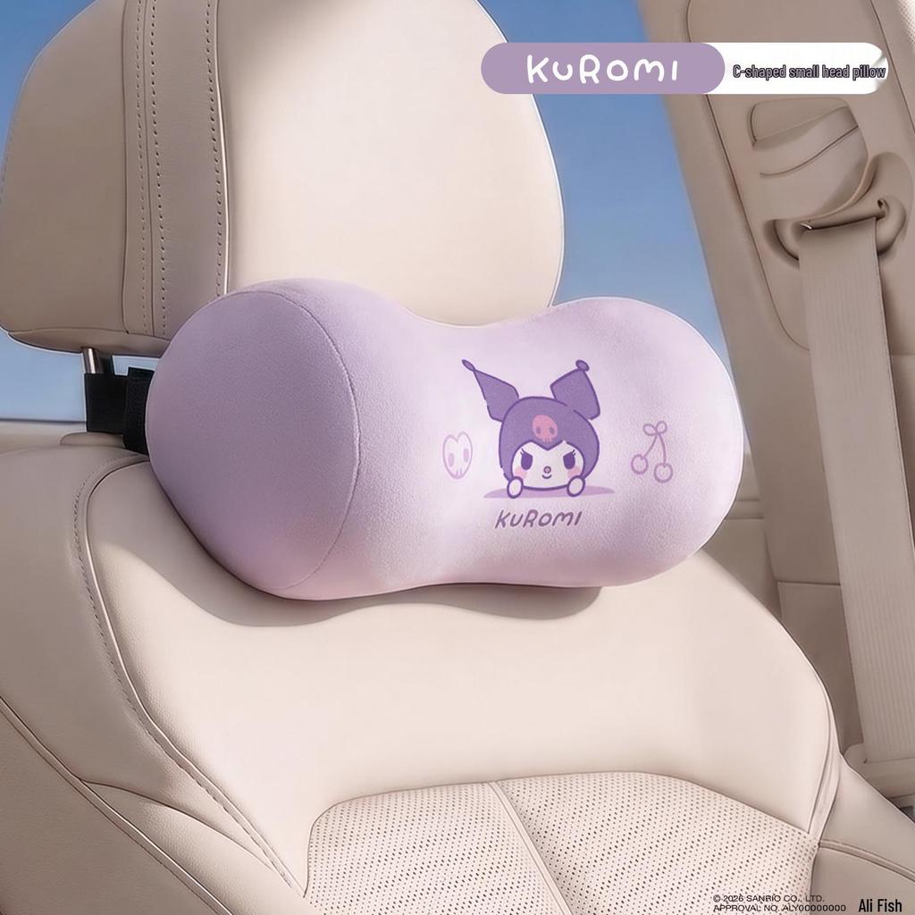Hello Kitty Car Headrest and Neck Support Pillow for Tesla - Interior Backrest and Lumbar Cushion