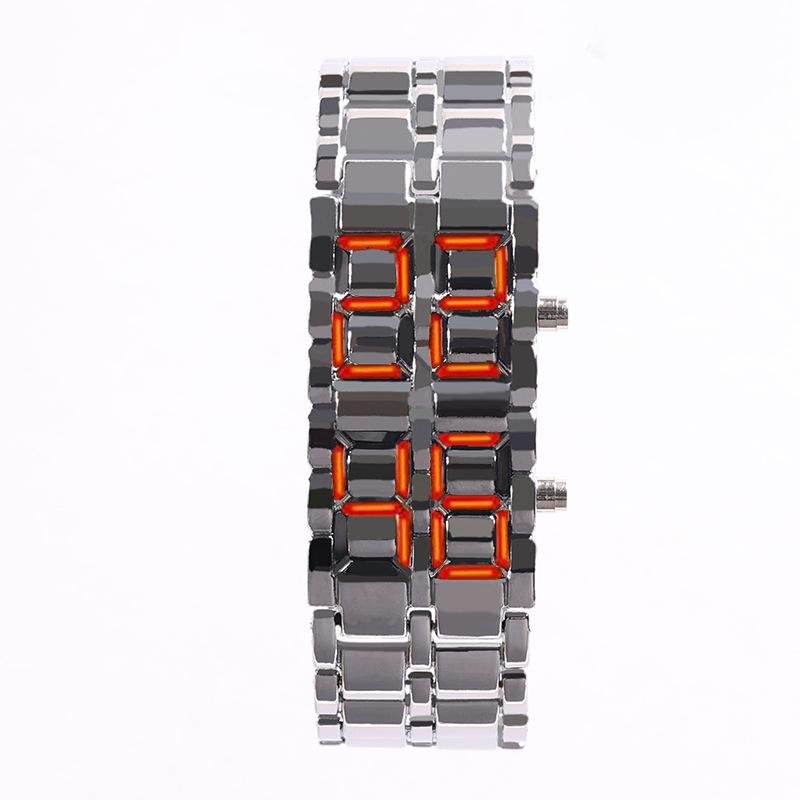 

Versatile LED Lava Bracelet Watch for Couples - Electronic Chain Design