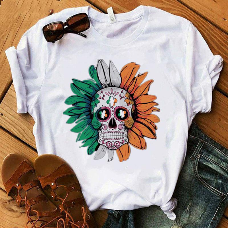 Women Crown Funny Print T Shirt Fashion Summer O Neck 90S Clothes Girl Casual
