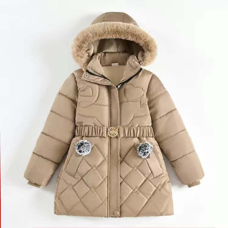 Giacca Bambina Autunno Inverno Tieni Caldo con Cappuccio Antivento Capospalla Compleanno Natale Cappotto Bambina 4-10 Anni Abbigliamento Bambini