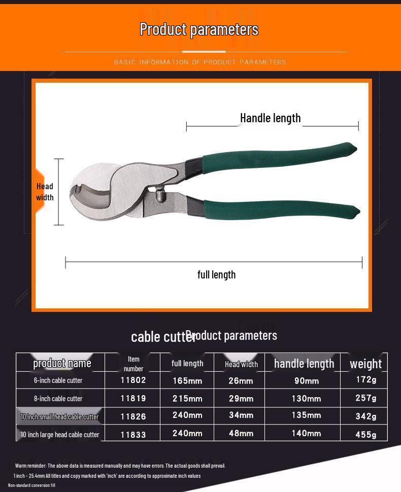 Electrician's 6/8-Inch Wire Cutter & Stripper Pliers Scissors