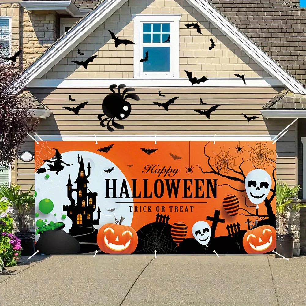 Halloween garage door banner decorations are used for parties and festive decorationszyc