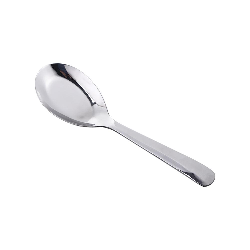 Stainless Steel Soup Spoon Chinese Stainless Steel Children's Rice Spoon Flat Spoon Kitchen Tableware