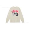 3. Cross-border Stuart long-sleeved printed t-shirt American trendy cylindrical cloth casual loose men and women the same style