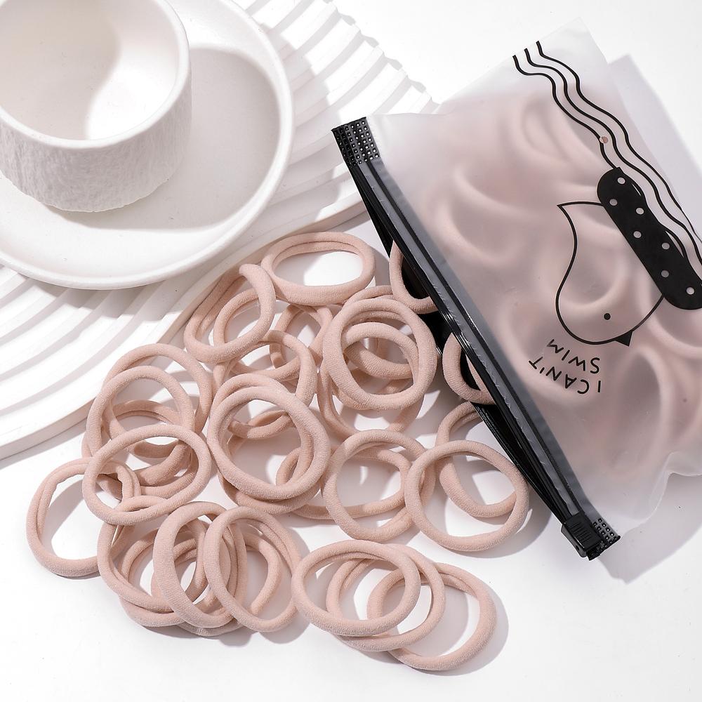 20/50Pcs Women Girls Basic Hair Band 4.5cm Simple Solid Colors Elastic Headband Hair Ropes Ties Hair Accessories Ponytail Holder