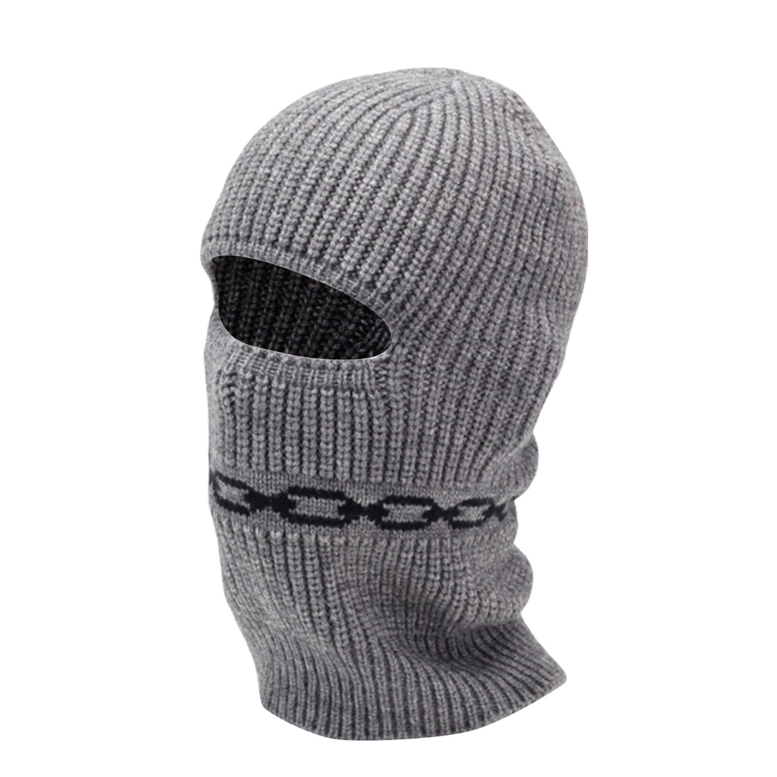 

Unique Knit Hat Balaclava Skull Caps Balaclava for Trendsetting Pullover Warm Skull Caps Knitted Hat Neck Gaiter светло-серый