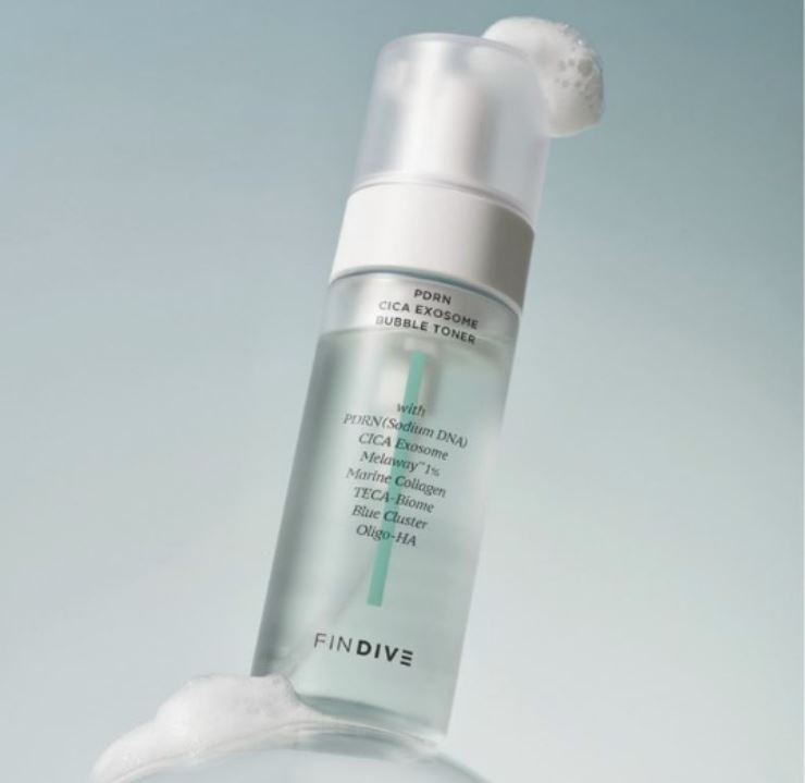 

FINDIVE PDRN Cica Exosome Bubble Toner 150 ml — Regenerative & Soothing Bubble Toner 01EA