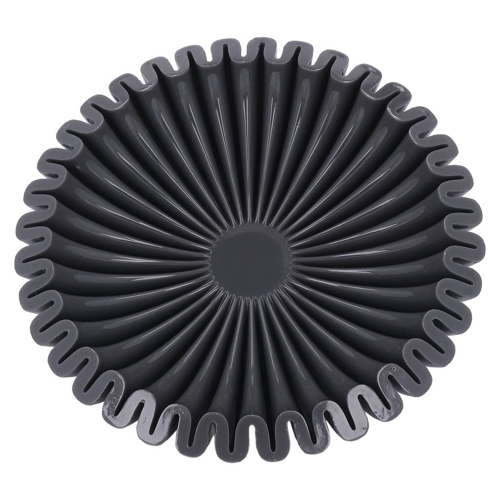 Schwarze Schale Harz Dekorativ Modern Gerillte Obstschale Tafelaufsatz für Küchentheke Heimdeko Geschenk