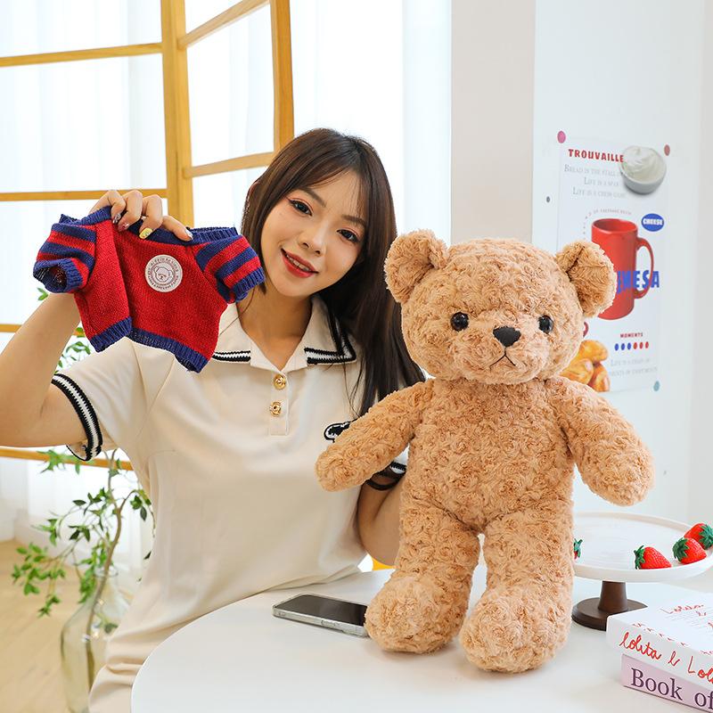 Sweater Teddy Bear Doll Plush Toy Large Hug Bear Soothing Bear Brown Bear Valentine's Day Gift