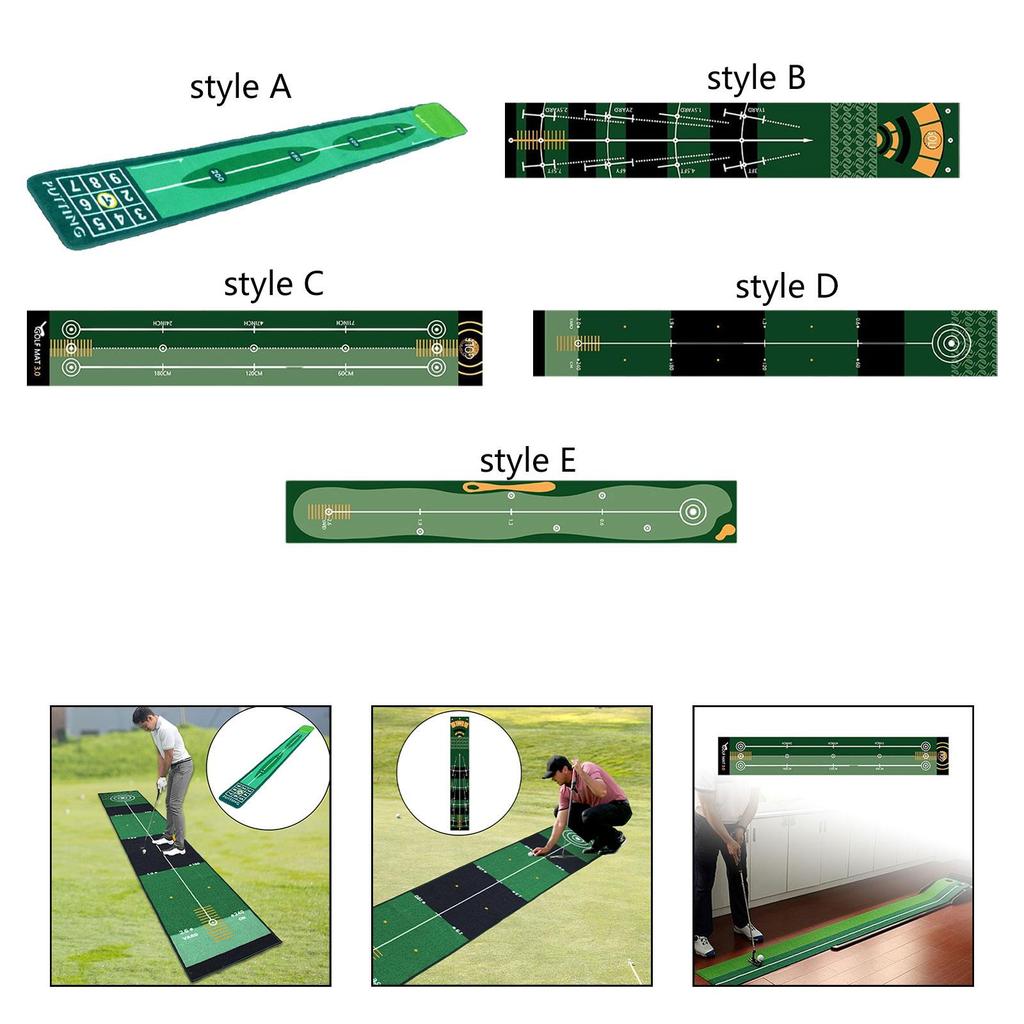 Golf Putting Mat Portable Putter Trainer for Backyard Lawn Indoor Outdoor