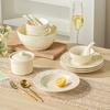 Konbahe Ceramic Relief Tableware Set - 28 Pieces