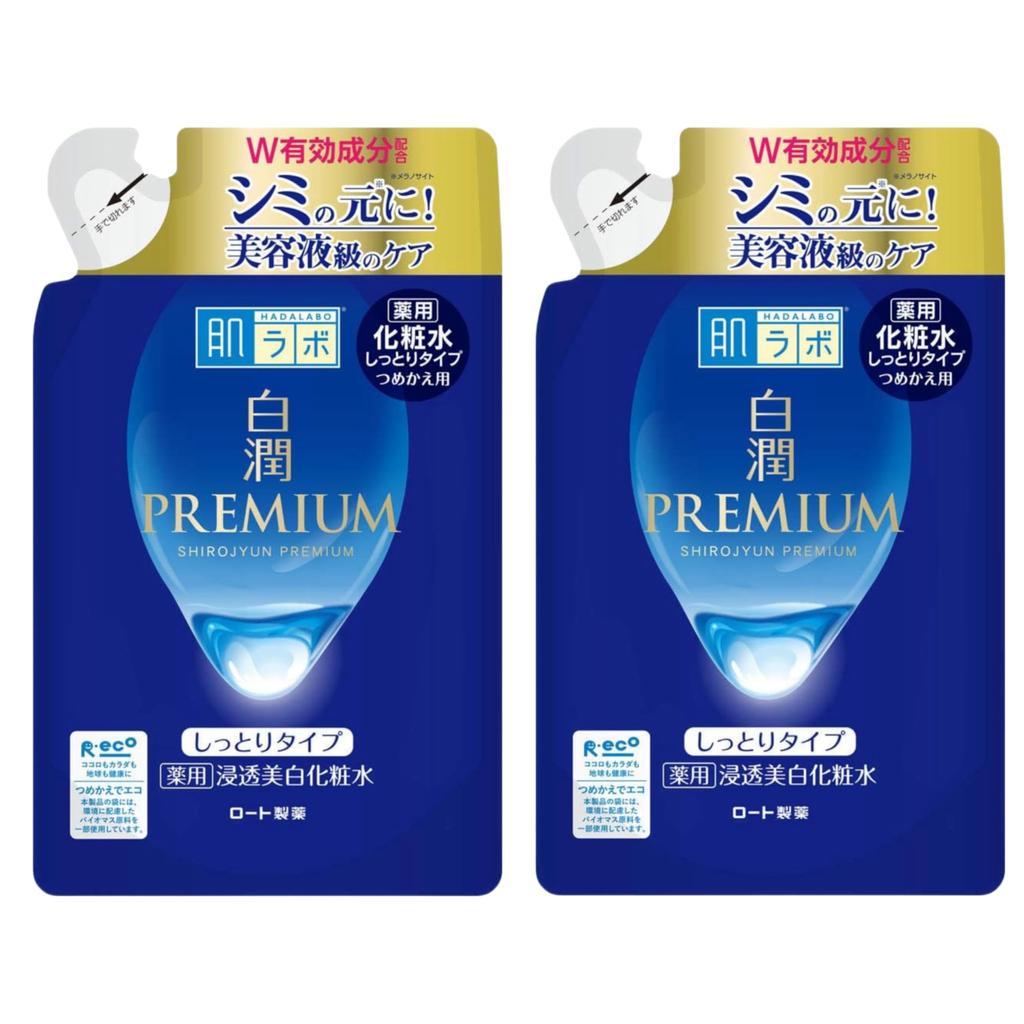 Hada Labo Shirojun Premium Medicated Penetrating Whitening Refill 170ml x 2 Bags [Bulk Purchase] Lotion, Moisturizing, [Quasi-drug]