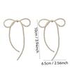 1Pairs Hollow Out Long Drop Earrings Bowknot Ear Stud Elegant Tassel Earrings