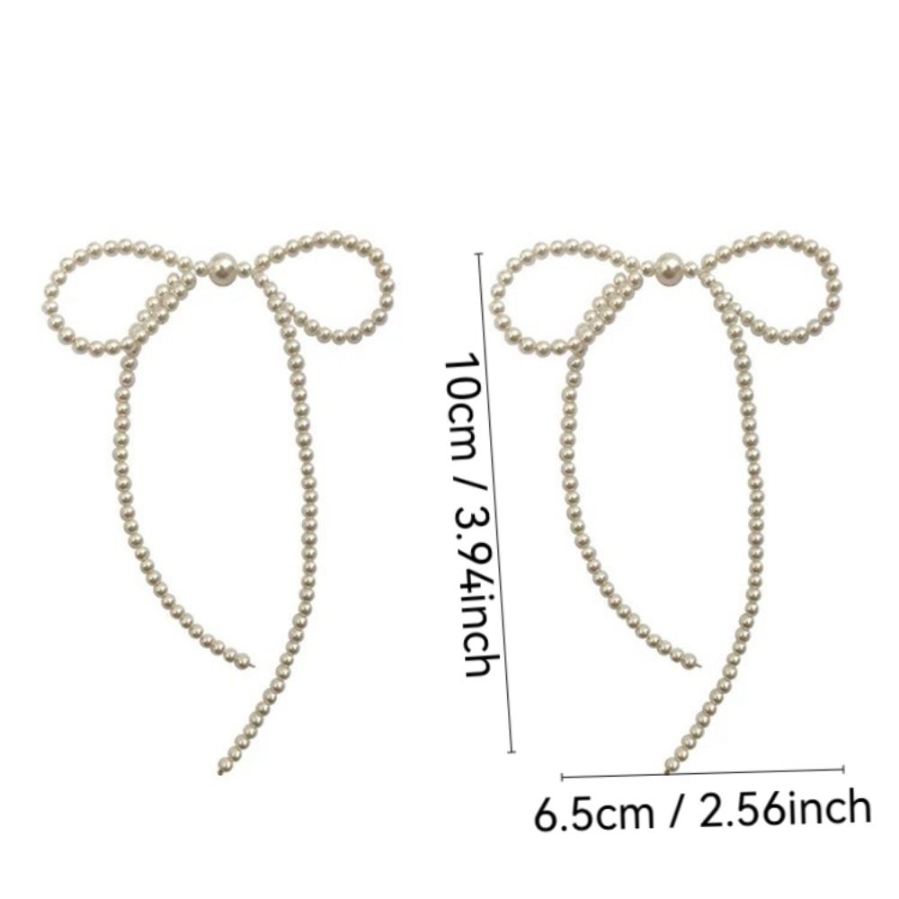 1Pairs Hollow Out Long Drop Earrings Bowknot Ear Stud Elegant Tassel Earrings