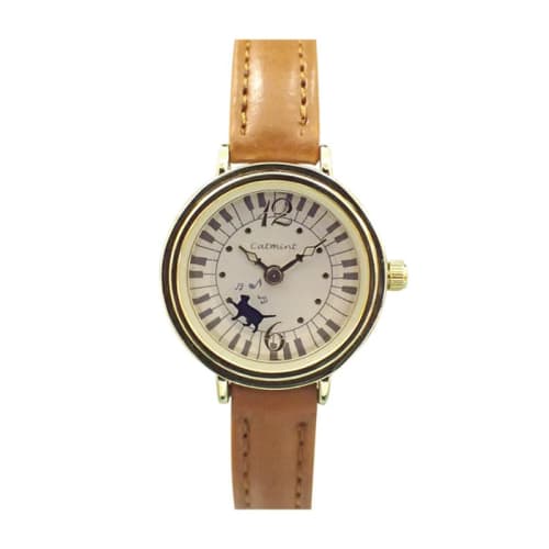 

Follow catmint Rolling Cat Strap Watch C08216A-1 BR Women s Brown