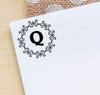 Printtoo Alphabet Q Monogram Octagon Celtic Swirl Frame Self Inking Rubber Stamp Office