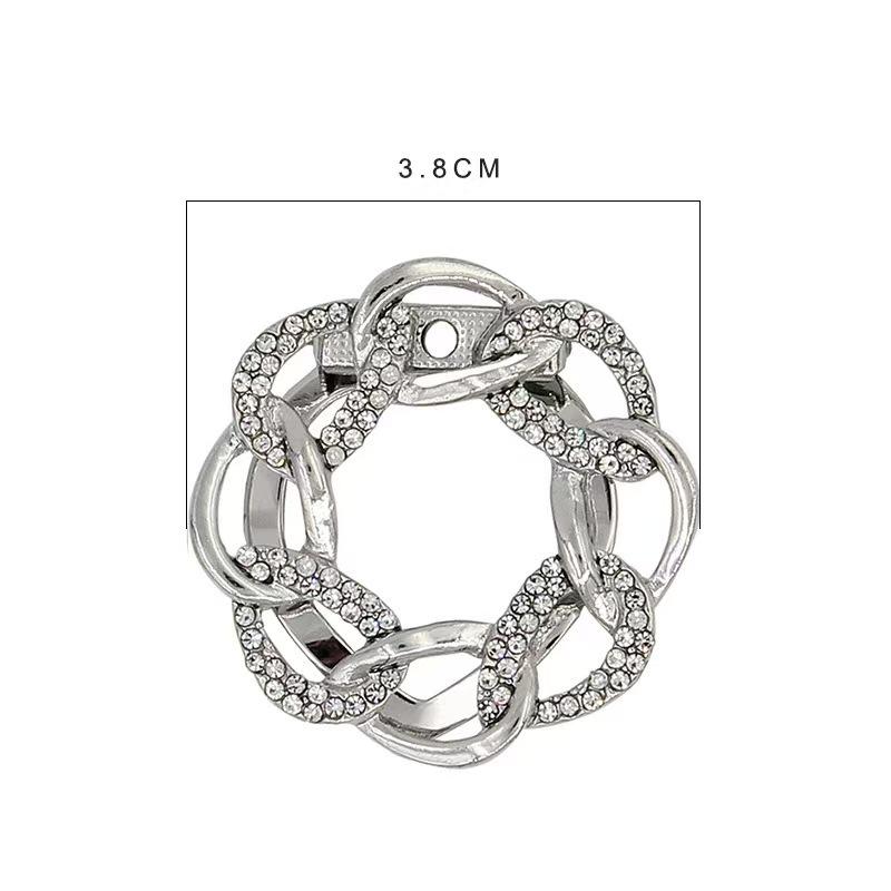 Versatile High-Grade Alloy Brooch: Multi-Functional Silk Scarf & Shawl Knot Buckle for Women