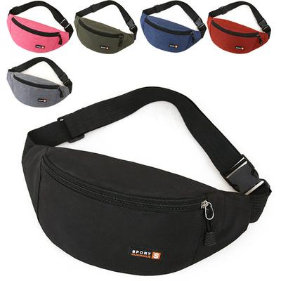 Women Black Waist Bag Sport Run Fanny Pack Men Crossbody Bag Fashion Chest Bag Phone Purse Multifunction Belt Bag