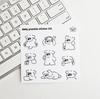 Korean Cute Puppy Prankie’s French Line Drawing Journal Stickers