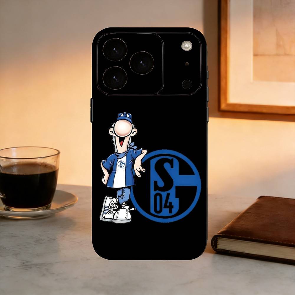 S-Schalke S04  Phone Case For iPhone 17,16,15,14,13,12,11 Plus,Pro Max,XS,Soft Silicone Black Cover