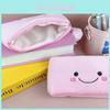 Adorable Plush Pink Pom Pom Pencil Pouch Spacious Organizing Stationery Bag For Girls