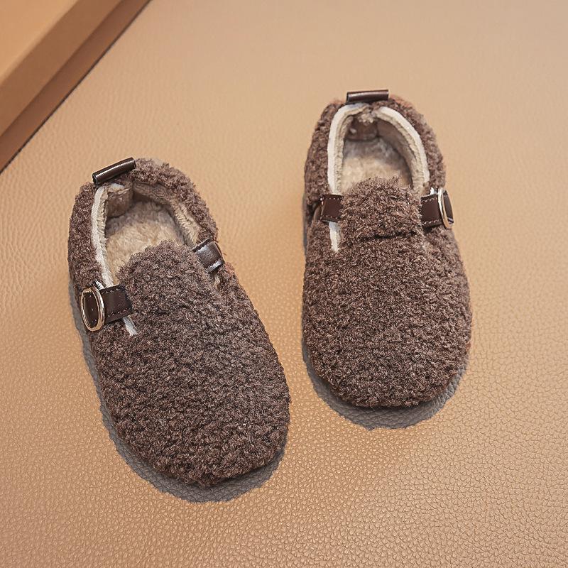 

2025 Girls Winter Velvet Fur Cotton Shoes - Warm Lambswool Loafers for Versatile Everyday Outings 22