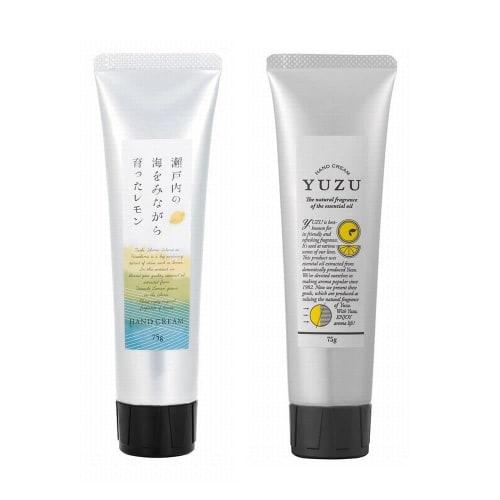

Daily Aroma Japan Kochi Prefecture Yuzu and Setouchi Lemon Hand Cream, 75g (Set of 2) - Part of the Japanese Citrus Hand Cream Series