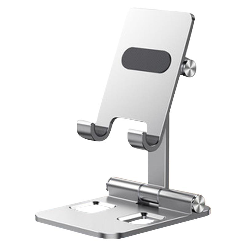 

YY-003 Aluminum Alloy Cell Phone Holder Stand Rack Bracket Foldable Desktop Tablet Mount Silver