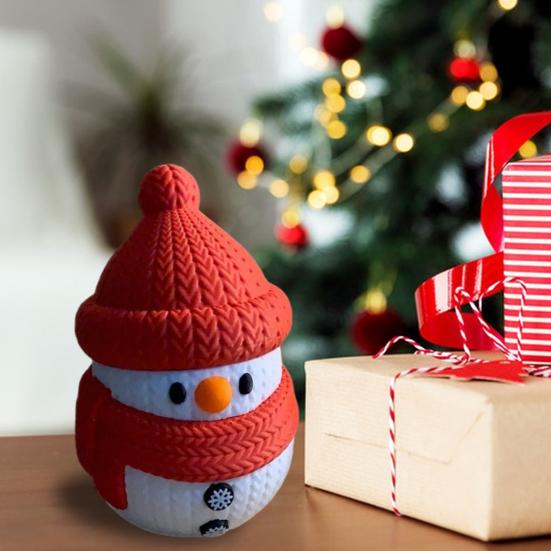 Yousheng 3D Printed Snowman Ornament DIY Assembly Mini Textured Snowman Figurine Tabletop Snowman Decoration for Home Office Desk Christmas