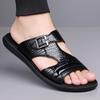 TUINANLE Men Slippers Leather Mens Shoes Slippers Casual Sandals for Men Outdoor Chaussure Homme Sandalias