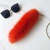 25cm Faux Fox Fur Tail Pendant Keychain for Bags & Accessories