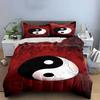 Yin-Yang symbols on red. Bedding sets Duvet cover sets Duvet covers Pillowcases(1 * Duvet Cover 2 * Pillowcases without duvet insert)