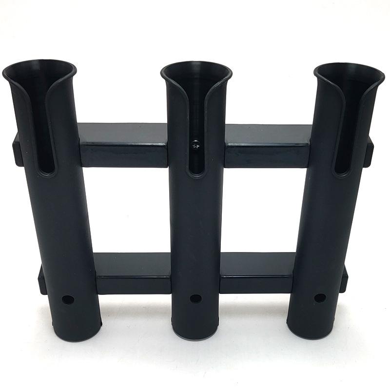 Triple Tube Fishing Rod Holder for Boat and Kayak Black Single Tube OPP Bag Packaging