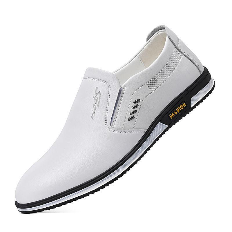 Large size leather shoes new soft leather soft sole casual shoes real business comfortable business leather shoes