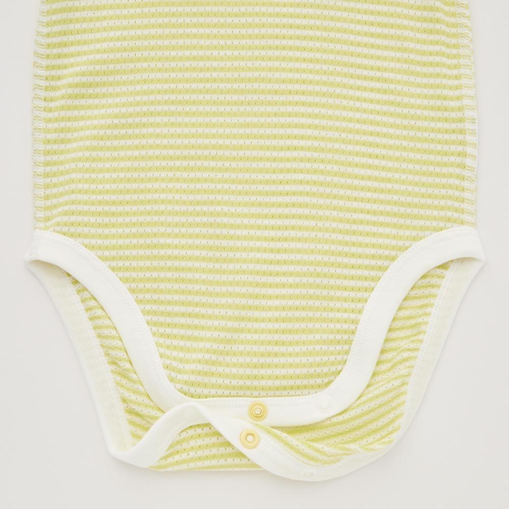 UNIQLO BN Cotton Mesh Inner Bodysuit Short Sleeve 1P Stripe
