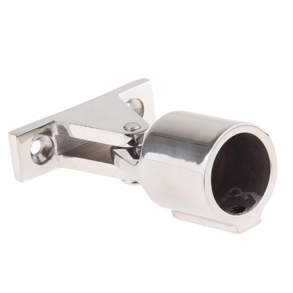 Bimini Top Cap Cover Pipe Eye End 1 inch Tube Boat Deck Hinge Mount Stainless Steel 316 Heavy Duty