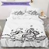 Simon‘s Cat Pattern Bedding Uilt Set Uilt Cover Pillowcase Home Decoration Birthday Gift (1 * Duvet Cover + 2 * Pillowcase Without Core)
