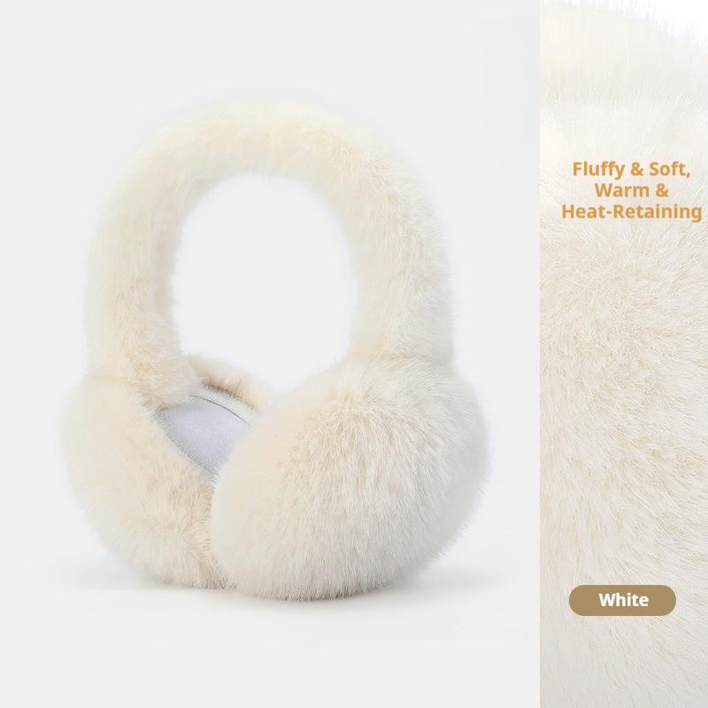 1 Piece of New Faux Rabbit Fur Warm Earmuffs, Korean Style Women's Ear Protectors, Anti-Freeze Ear Covers, Windproof, Foldable, Ear Warmers, 