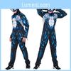 Costume Outfit per Bambini Ragazzi Venom Simbionte Spider-man con Lavorazione Raffinata e Maschera Rimovibile