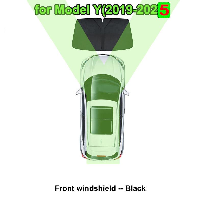 For Tesla Model Y 2025 Sun Roof Shade Model 3 Highland 2024 Glass Roof Sunshade Front Rear Window Windshield Privacy Cover Kids