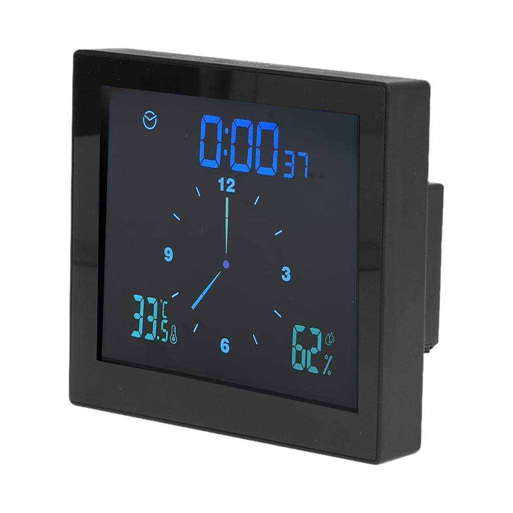 5in Wall Shower Clock Digital Timer Alarm Temperature Humidity Display Waterproof for Home