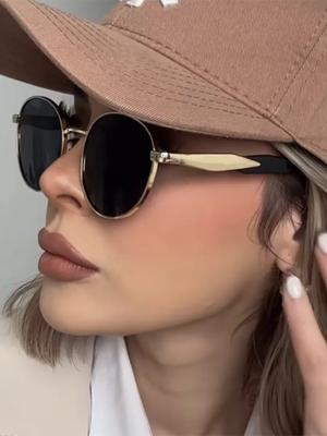 Óculos de sol redondos vintage de metal femininos, novos óculos de sol retrô da moda, designer de marca feminina, óculos da moda masculinos UV400