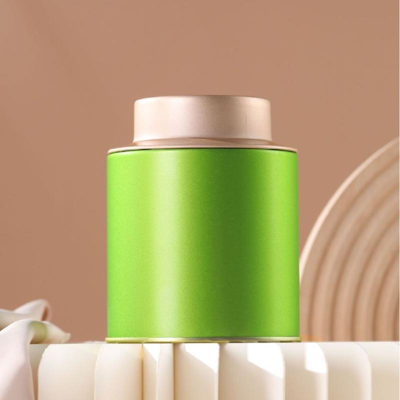 Small Tea Tin Mini Travel Household Sealed Jar Empty Storage Can for Green Black Tea Leaf