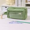 Large Capacity Stationery Storage Bag Transparent Compartment Pencil Case  Student Supplies