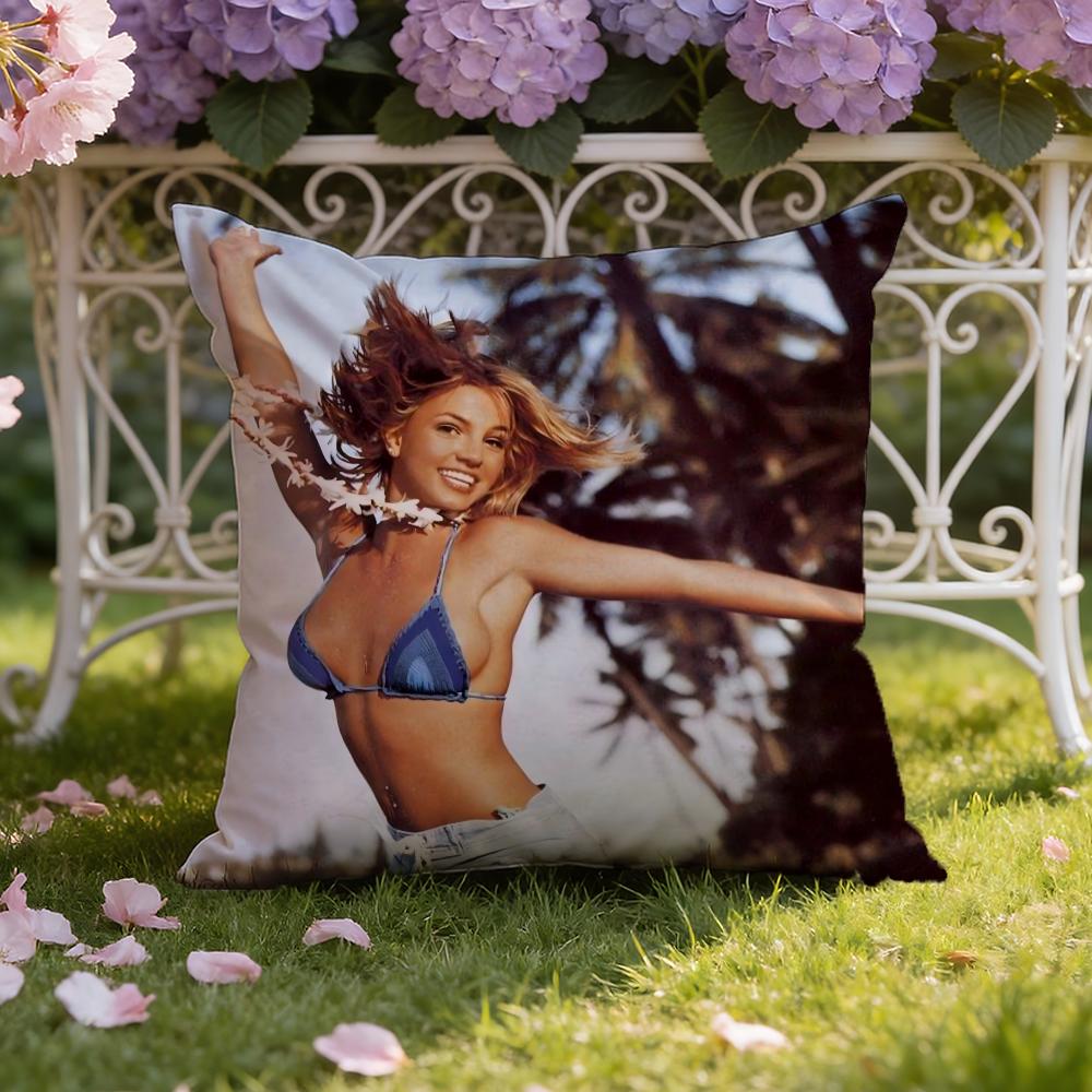 Singer B-Britney Spears Cushion Cover Home & Car Dual-Scene Pillow Cover: Reversible for Premium Comfort